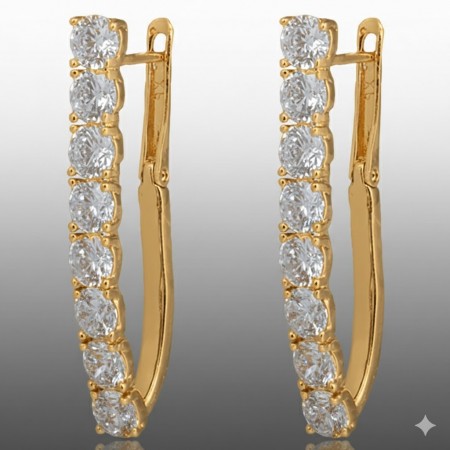 Позолочені сережки  Xuping 24734 фото | Brulik