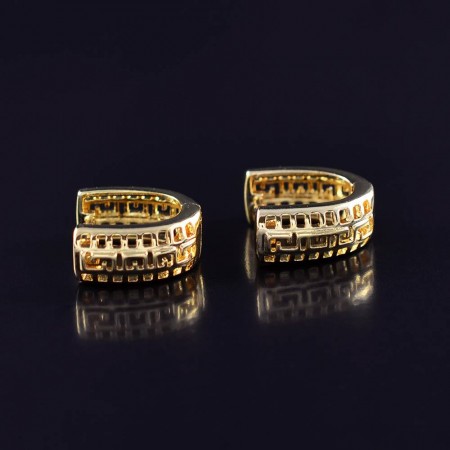 Позолоченные серьги оптом 10-9305 фото | Brulik