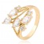 Изумительное кольцо с фианитами в позолоте 12506 фото | Brulik
