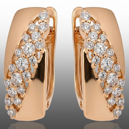 Позолочені сережки Xuping 24337 фото | Brulik