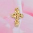 Изумительный крестик с фианитами в позолоте 10-3009 фото | Brulik