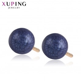 Позолоченные серьги-гвоздики Xuping 92438-синий