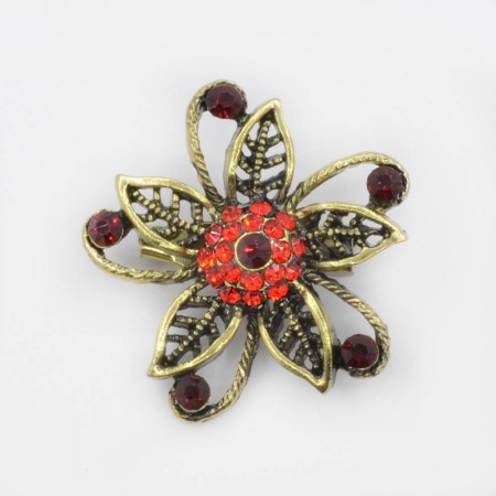 Притягательная элитная  брошь с фианитами BR 147-74 фото | Brulik