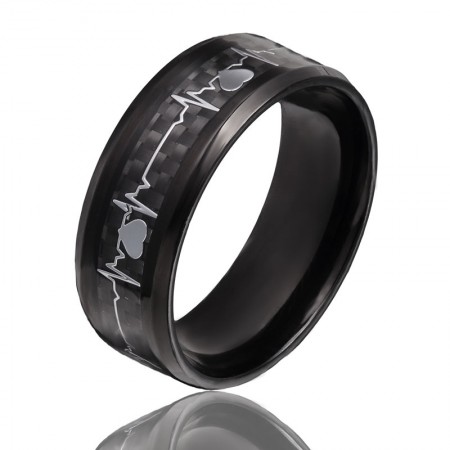 Черное стальное кольцо 125 фото | Brulik