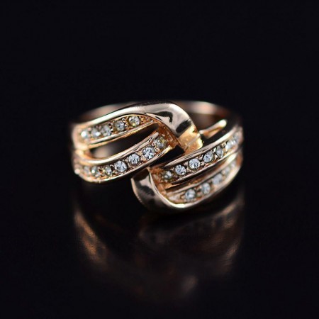 Позолоченное кольцо с фианитами Fallon 8320545 фото | Brulik