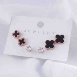 Сережки сталеві гвоздики у стилі Ван Кліф 3 в 1  23493*невеличкі подряпини