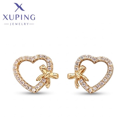 Позолочені сережки-гвоздики  Xuping 24796 фото | Brulik