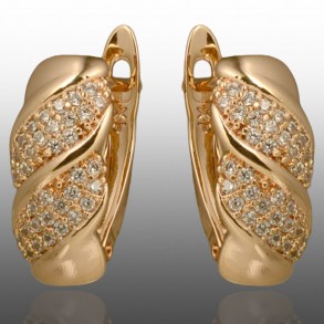 Позолочені сережки Xuping 24677 фото | Brulik