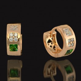 Позолоченные серьги XP 9463-зеленый