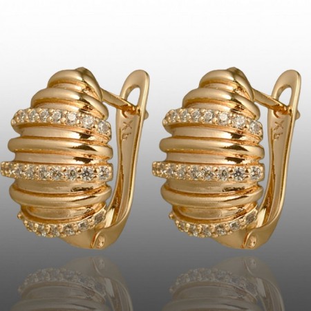 Позолочені сережки  Xuping 24761 фото | Brulik