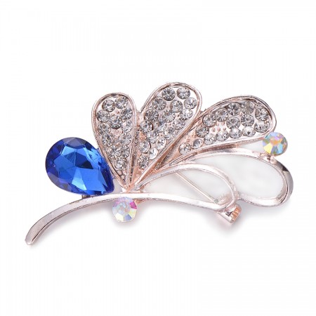 Брошь 8708-синий фото | Brulik