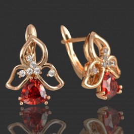Позолоченные серьги XP 9647-красный