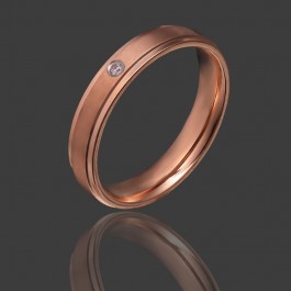 Стальное позолоченное кольцо 85