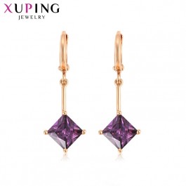 Позолоченные серьги Xuping 94685 - фиолетовый