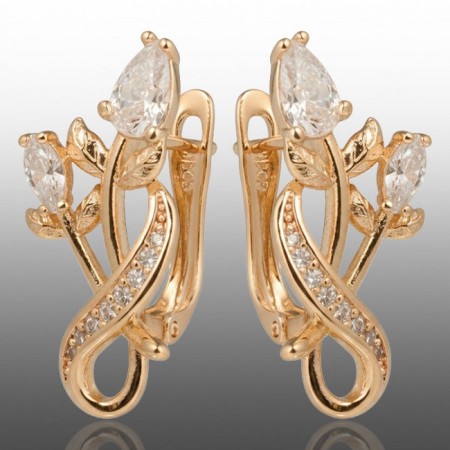 Позолочені сережки Xuping 24714 фото | Brulik