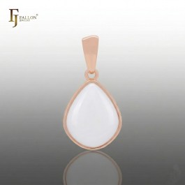Позолочений кулон  Fallon 86233002-білий