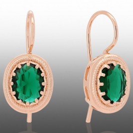 Позолочені сережки  Fallon 82233017-зелений