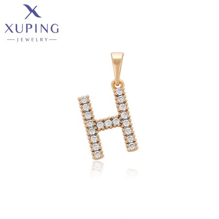 Позолочений кулон літера "Н" Xuping X000774347 фото | Brulik