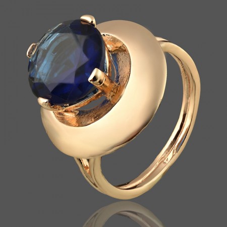 Позолоченное кольцо  Fallon 83200608-синий фото | Brulik