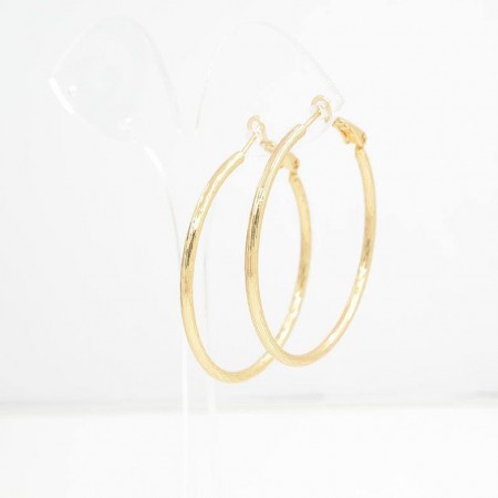 Позолоченные серьги колечки 2206 фото | Brulik