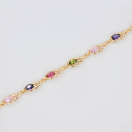 Великолепный браслет с фианитами XP 10-7060-мультиколор фото | Brulik
