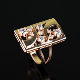 Позолоченное кольцо Fallon 83200862