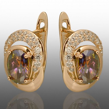 Позолочені сережки  Xuping 24789 фото | Brulik