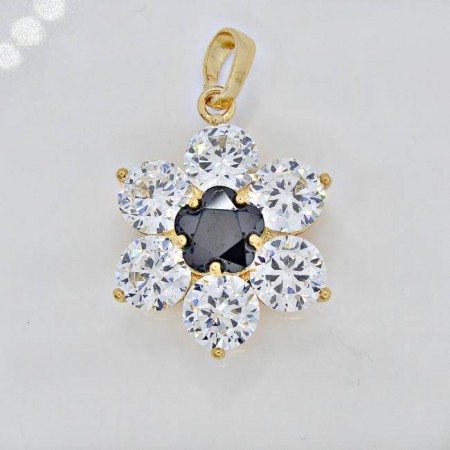 Кулон "Роскошный цветок"  31215-черный фото | Brulik