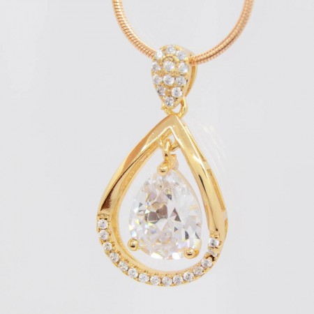 Потрясающий кулон с белыми фианитами XP 10-3022 фото | Brulik