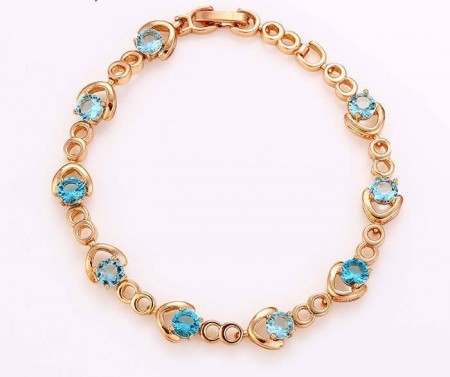 Женственный браслет  72723 - голубой фото | Brulik
