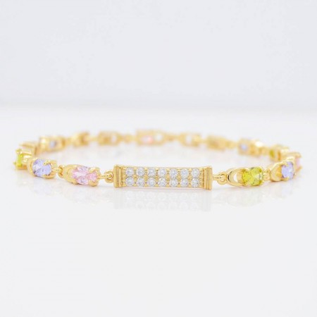 Яркий браслет с фианитами Xuping 10-7078 фото | Brulik