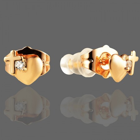 Позолочені сережки -гвоздики Xuping 22946 фото | Brulik