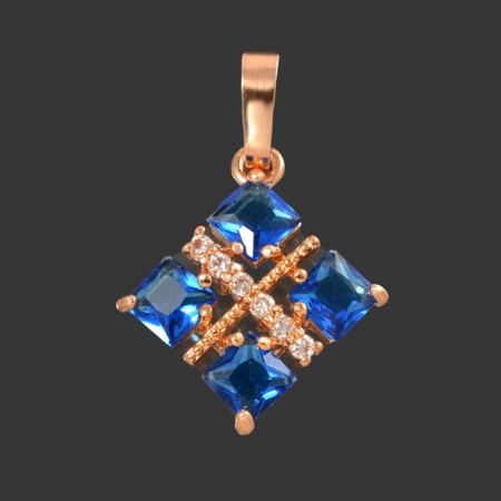 Позолоченный кулон  Fallon 8624556-синий фото | Brulik