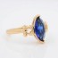 Элегантное кольцо с фианитами Xuping 10-1085-синий фото | Brulik