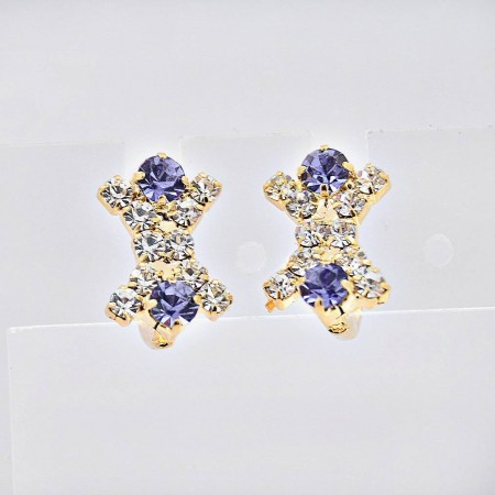 Волшебные серьги 25613 - фиолетовый фото | Brulik