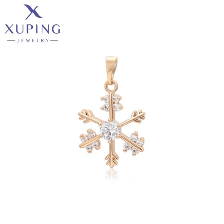 Позолочений кулон "Сніжинка" Xuping 14P24980801 фото | Brulik