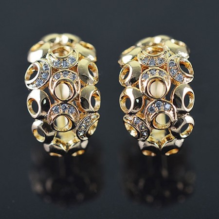 Позолоченные серьги  XP 9866 фото | Brulik