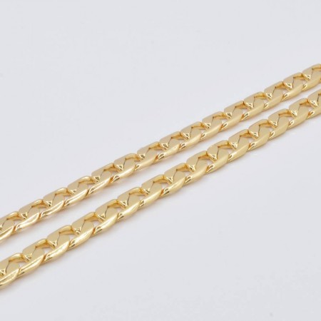 Блистательная позолоченная цепочка 18К 10-4018 фото | Brulik