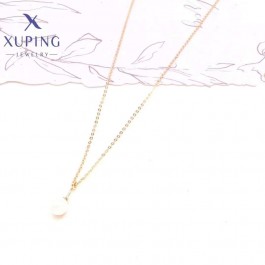 Позолочений  ланцюжок з перлинкою  Xuping 40133