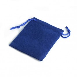 Бархатные синие мешочки для бижутерии