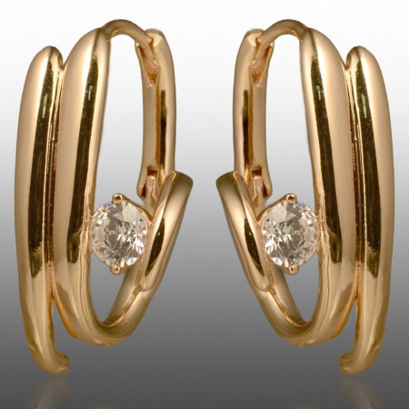 Позолочені сережки Xuping 24671 фото | Brulik