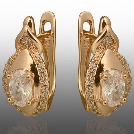 Позолочені сережки  Xuping 24790 фото | Brulik