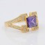 Шикарное кольцо с фианитами Xuping 10-1029-фиолетовый фото | Brulik