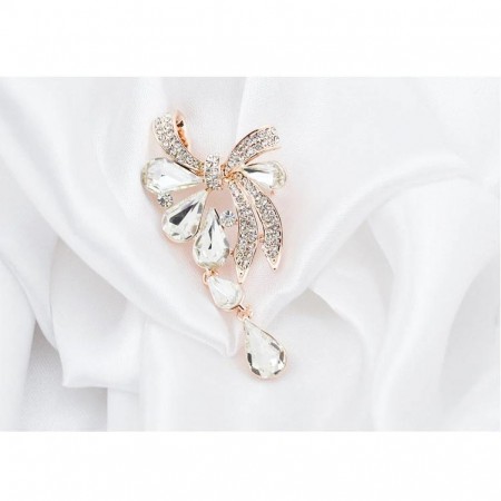 Брошь Xuping 8037-белый фото | Brulik