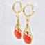 Позолоченные подвесные серьги ХР 29435-оранжевый фото | Brulik