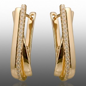 Позолочені сережки Xuping 24324 фото | Brulik