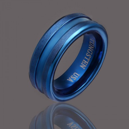 Стальное синее кольцо 146 фото | Brulik
