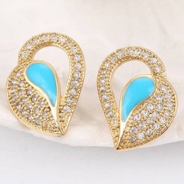 Неповторимые серьги с фианитами 18К 91274