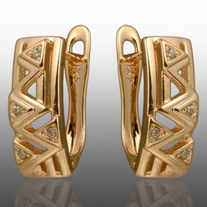 Позолочені сережки  Xuping 24736 фото | Brulik