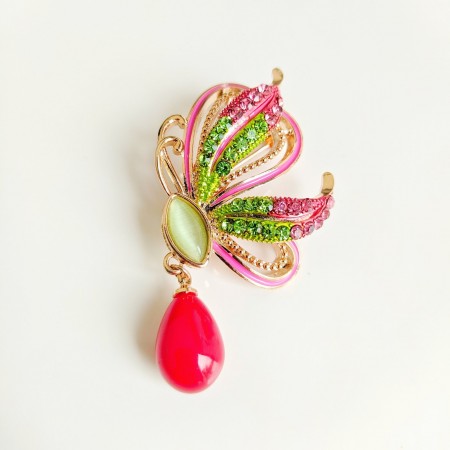 Брошь  8814-зеленый фото | Brulik